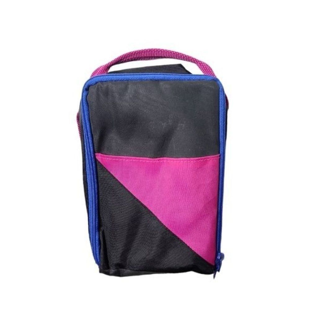 Vintage 80s 90s Nostalgia Retro Black Hot Pink Casette Tape Carry Case